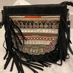 Vintage Addiction Multicolor Beaded Fringe Purse